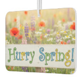 Hurry Spring! Landscape Rectangle Air Freshener Autolufterfrischer (Links)