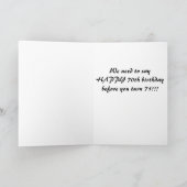 **HURRY UP WIR KÖNNEN NICHT SPÄTER PIGGY SEIN *70. KARTE (Innenseite)