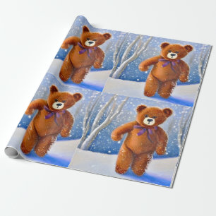 Hurson im Schnee Geschenkpapier