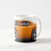 Hurst Herausforderer-Orangen-Auto Kaffeetasse (VorderseiteRechts)