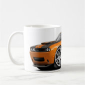 Hurst Herausforderer-Orangen-Auto Kaffeetasse (Links)