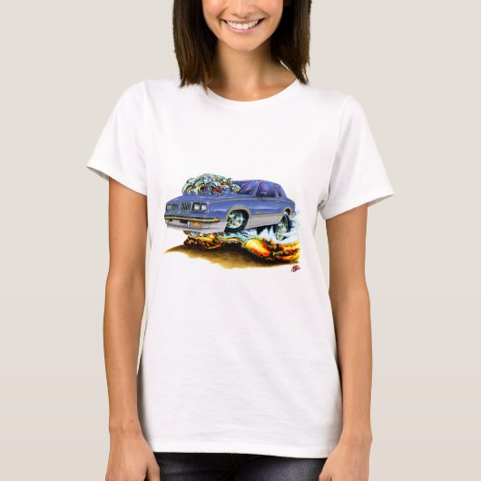 Hurst Olds Blau-Graues Auto 1984-88 T-Shirt (Vorderseite)