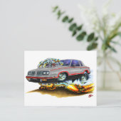 Hurst Olds Gray-Black Car 1984-88 Postkarte (Stehend Vorderseite)