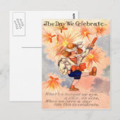 Hurt Eye Boy Feuerwerk Explosion Postkarte (Vorne/Hinten)