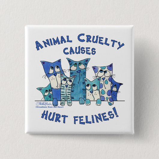 Hurt Felines Animal Cruelty Button (Vorderseite)