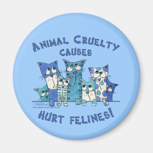 Hurt Felines Animal Cruelty Magnet
