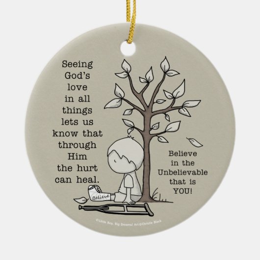 Hurts können heilen keramik ornament (Vorne)