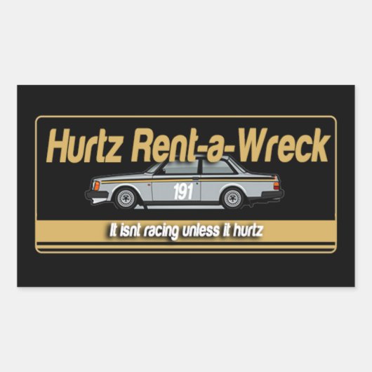 Hurtz Rent-a-Wreck Sticker (Vorderseite)