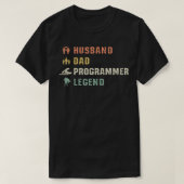 Hus Vater ProgrammerVathers Day Computer Coder T-Shirt (Design vorne)