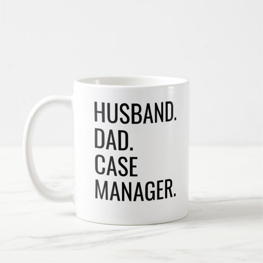 Husand Dog Vater Case Manager Kaffeetasse (Links)