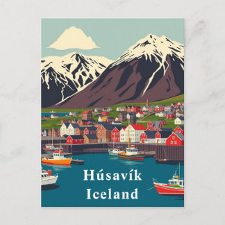 Húsavík, Island Boats Art Postkarte