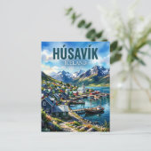 Húsavík Island Postkarte (Stehend Vorderseite)