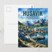 Húsavík Island Postkarte (Vorne/Hinten)