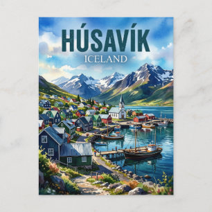 Húsavík Island Postkarte