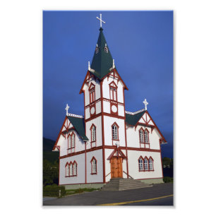 Husavik Lutheran Church, Island. Fotodruck