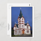 Husavik Lutheran Church, Island. Postkarte (Vorne/Hinten)