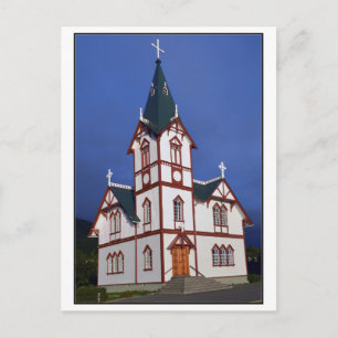 Husavik Lutheran Church, Island. Postkarte