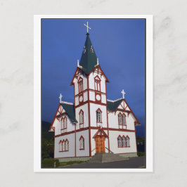 Husavik Lutheran Church, Island. Postkarte