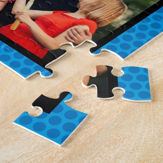 Husband 12 Foto Collage Comic Book Fun Blue Puzzle (Seite)