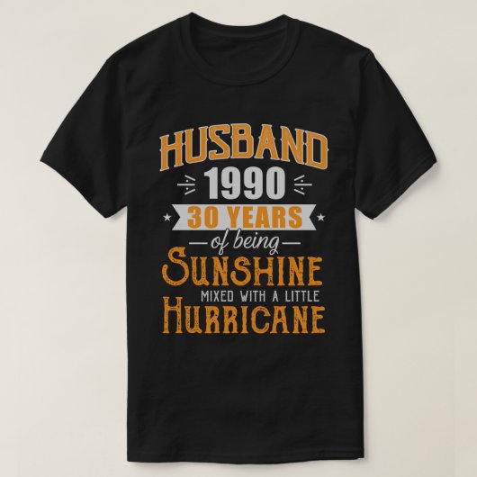 Husband 1990 Geschenk, 30 Jahre Hochzeit T-Shirt (Design vorne)
