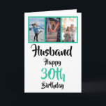 Husband 30. Geburtstag Moderne FotoCollage Karte<br><div class="desc">Mit dieser personalisierten 30. Geburtstagskarte des modernen Fotos für Ihren Ehemann ein Lächeln auf das Gesicht legen. - Klicken Sie einfach, um dieses Design 🔥 Meine Versprechen zu personalisieren - Dieses Design ist einzigartig und ist mit Ihnen im Hinterkopf 🙏 Danke, dass Sie mein kleines Unternehmen unterstützt haben - Wenn...</div>