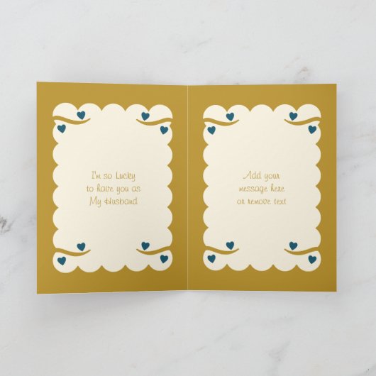 Husband 50. Jubiläumsaugen goldblau Karte (Innenseite)