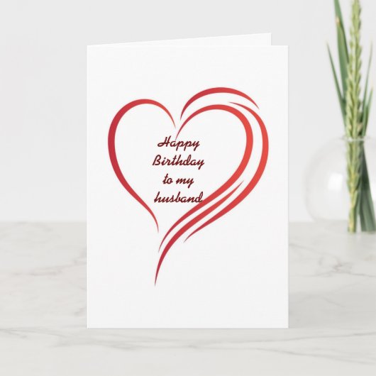 **HUSBAND** ALLE MEINE LIEBE AUF IHRER GEBURTSKART KARTE (Vorderseite)