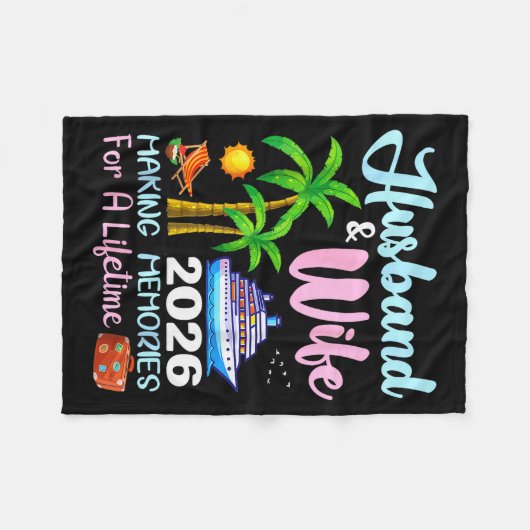 Husband & Wife 2026 Making Memories For A Life Fleecedecke (Vorderseite (Horizontal))