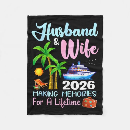 Husband & Wife 2026 Making Memories For A Life Fleecedecke (Vorderseite)