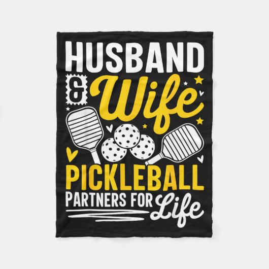 Husband & Wife Valentines Day Couple Ckleball Fleecedecke (Vorderseite)