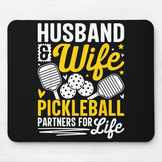 Husband & Wife Valentines Day Couple Ckleball Mousepad (Vorne)