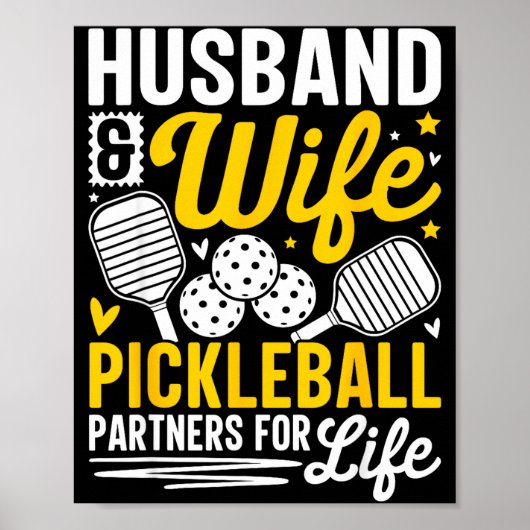 Husband &amp; Wife Valentines Day Couple Ckleball  Poster (Vorne)