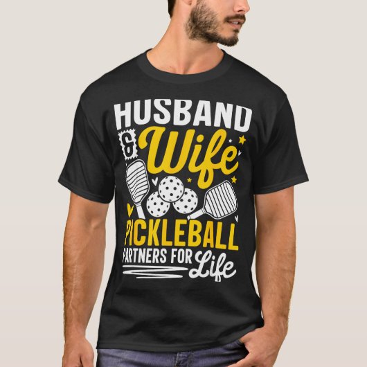 Husband &amp; Wife Valentines Day Couple Ckleball  T-Shirt (Vorderseite)
