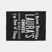 Husband And Laura I Never Question Choices Togethe Fleecedecke (Vorderseite (Horizontal))