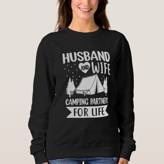 Husband and Wife Camping Partners for Life  Camper Sweatshirt (Vorderseite)