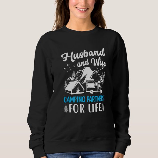 Husband and Wife Camping Partners for Life  Camper Sweatshirt (Vorderseite)