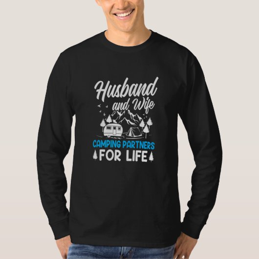 Husband and Wife Camping Partners for Life  Camper T-Shirt (Vorderseite)