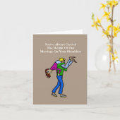Husband Appreciation Day Card - Man Carrying Wife  Karte (Gelbe Blume)