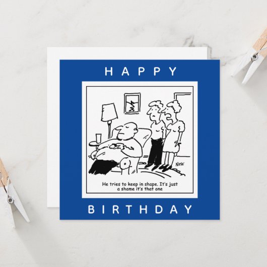 Husband Behalte gerne im Shape-Cartoon Karte (Vorderseite/Rückseite Beispiel)