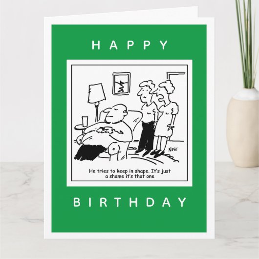 Husband behalte gerne in Form Cartoon Karte (Vorderseite)