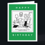 Husband behalte gerne in Form Cartoon Karte<br><div class="desc">Ehefrau sagt ihrem Freund,  dass ihr Mann "versucht,  in Form behalten - es ist schade,  dass es diese ist".</div>