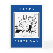 Husband behalte gerne in Form Cartoon