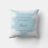 "Husband besser spät als nie" Funny Custom Kissen (Rückseite)