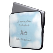 "Husband besser spät als nie" Funny Custom Laptopschutzhülle (Vorderseite Links)