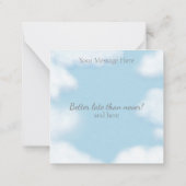 "Husband besser spät als nie" Funny Custom Mitteilungskarte (Rückseite)