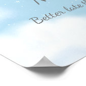 "Husband besser spät als nie" Funny Custom Poster (Ecke)