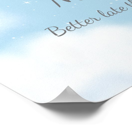 "Husband besser spät als nie" Funny Custom Poster (Ecke)