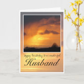 Husband Birthday, Bright Sun Dark Clouds. Karte (Gelbe Blume)