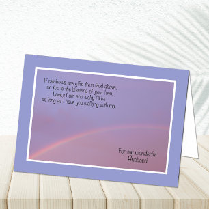 Husband Birthday Christlich Rainbow Gedicht Karte