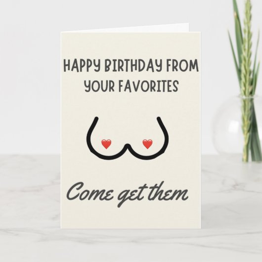 Husband Birthday Funny Men Boyfriend Him Bday Karte (Vorderseite)